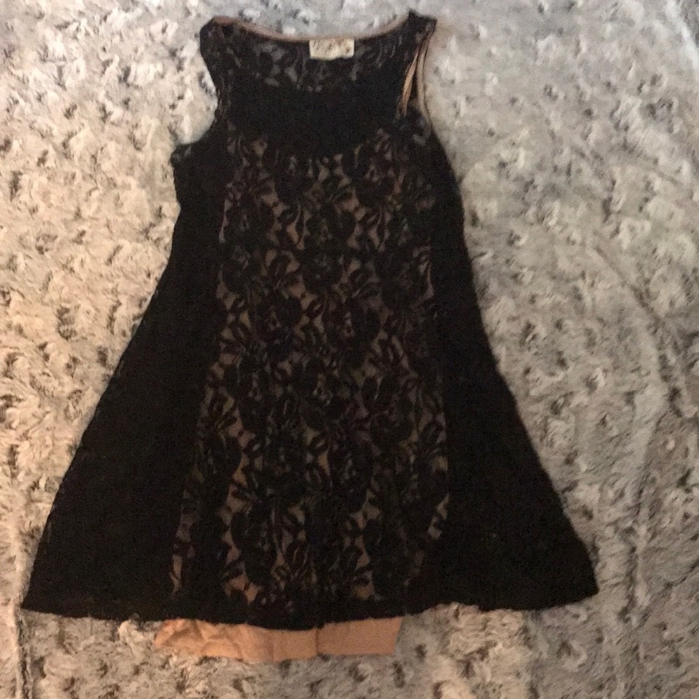 Free People Black Lace Dress